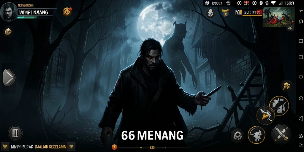 Screenshot menampilkan suasana mencekam dalam gameplay Horror.