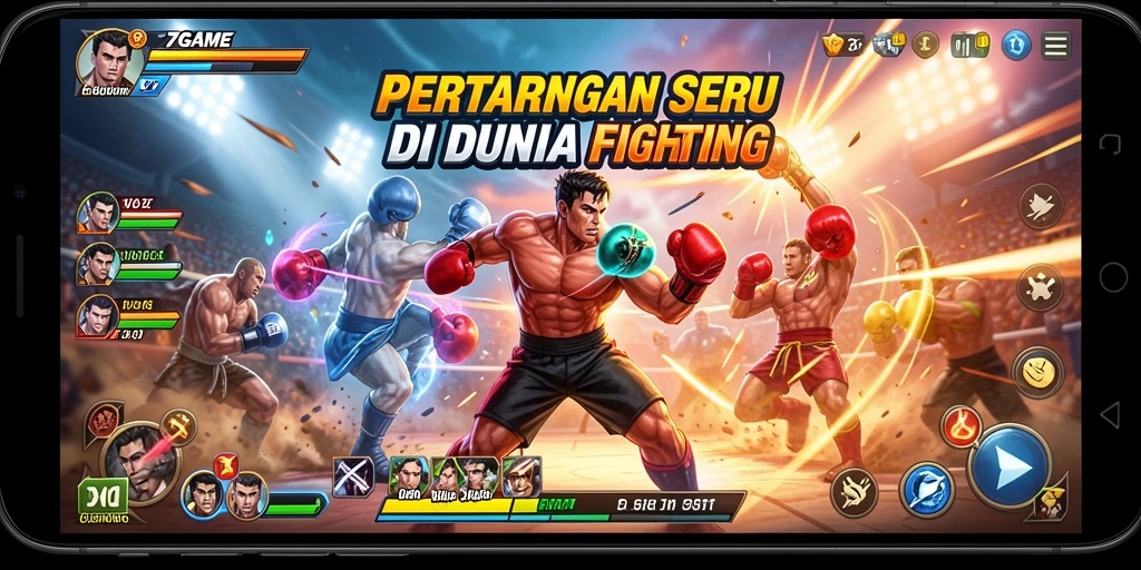 Tangkapan layar dari gameplay <strong>7GAME</strong> menampilkan aksi pertarungan yang mendebarkan.