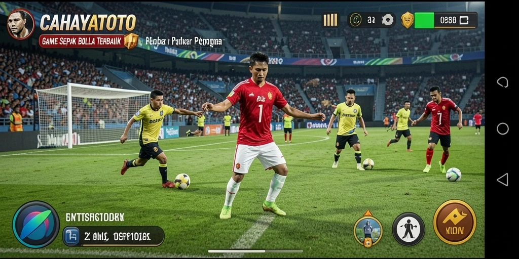 Tampilan menakjubkan dari gameplay sepak bola CAHAYATOTO.