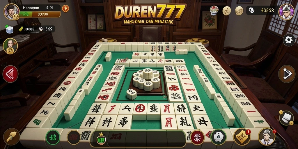 Gameplay DUREN777 yang seru dan menantang dalam permainan Mahjong.