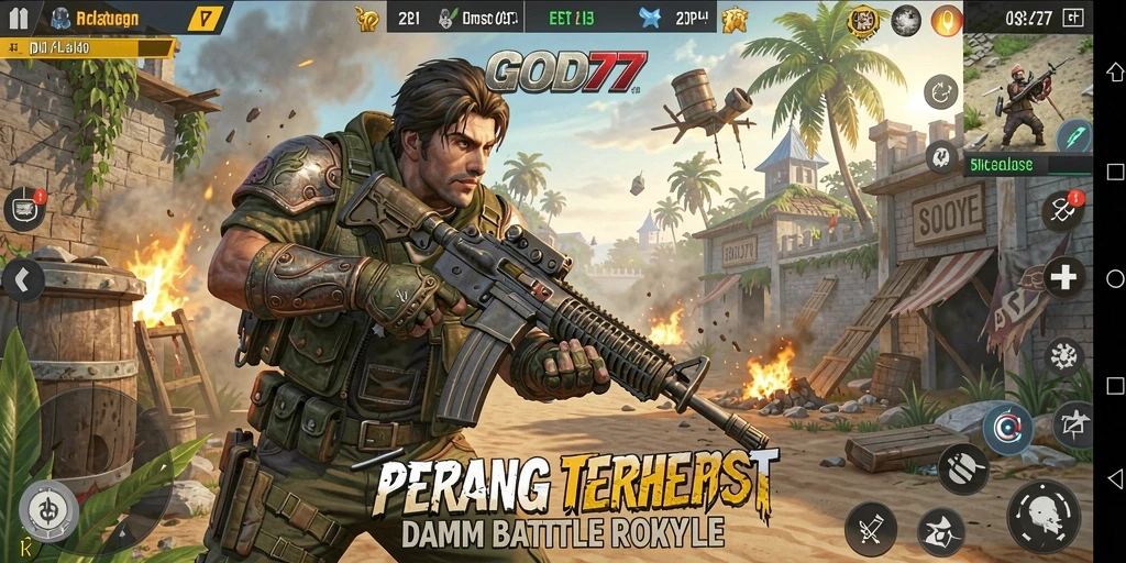 Gameplay menegangkan di dunia Battle Royale yang luas.