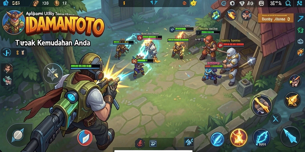 Screenshot utama IDAMANTOTO menampilkan antarmuka aplikasi yang sederhana.