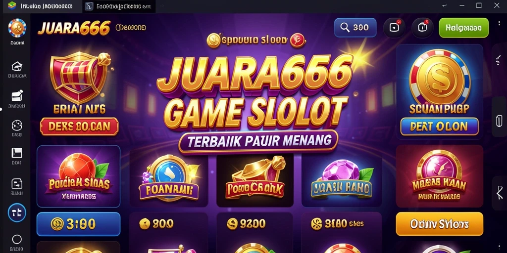 Gameplay seru JUARA666 dengan gulungan berputar yang menarik.