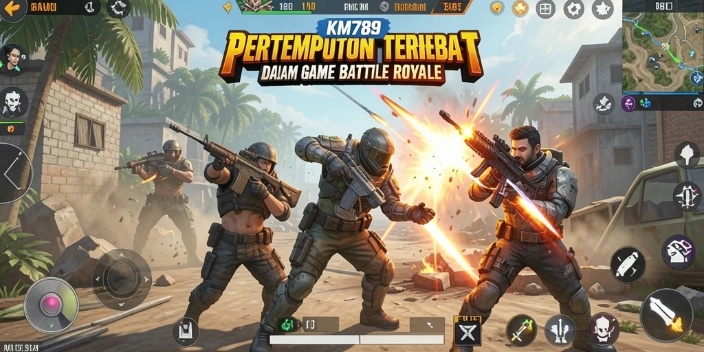 Tampilan gameplay seru dan menegangkan di KM789 Battle Royale.