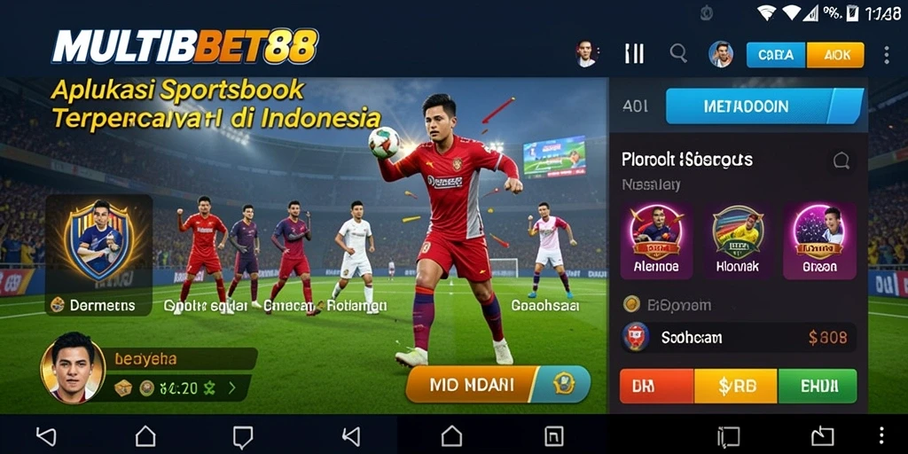 Tampilan antarmuka aplikasi MULTIBET88 saat bermain taruhan olahraga.