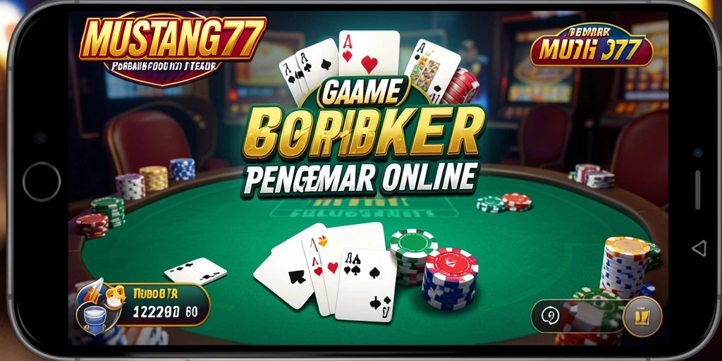 Tampilan gameplay Poker yang seru dan mendebarkan.