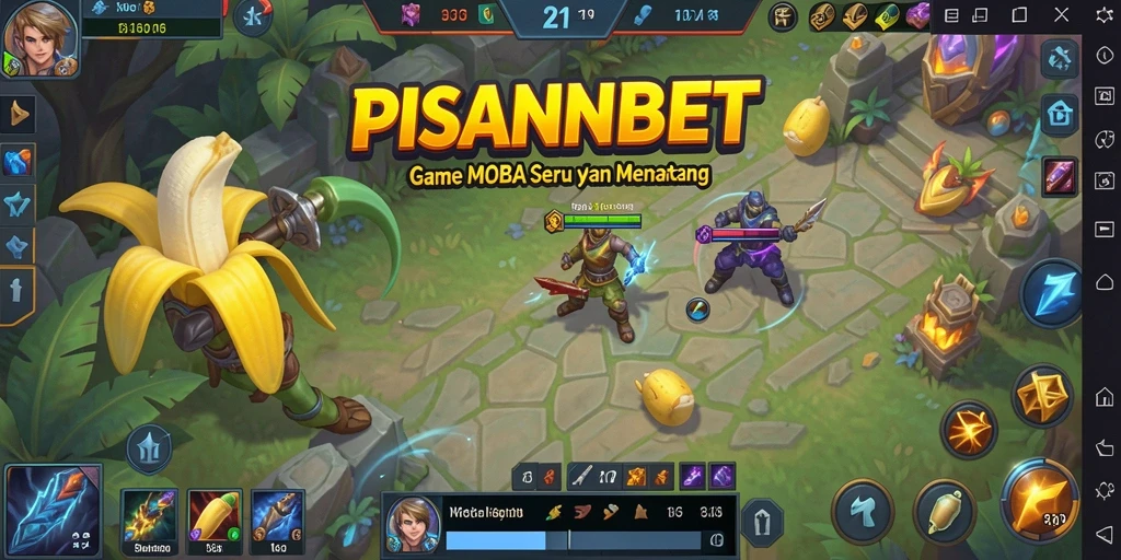 Tampilan gameplay intens PISANGBET dengan pertarungan tim yang seru.