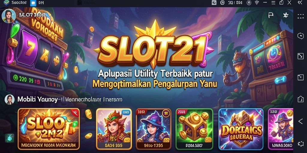 Screenshot utama SLOT21 menampilkan antarmuka yang user-friendly untuk pengelolaan aplikasi.