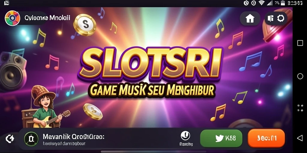 Tampilan gameplay SLOTSRI yang seru dengan elemen musik.