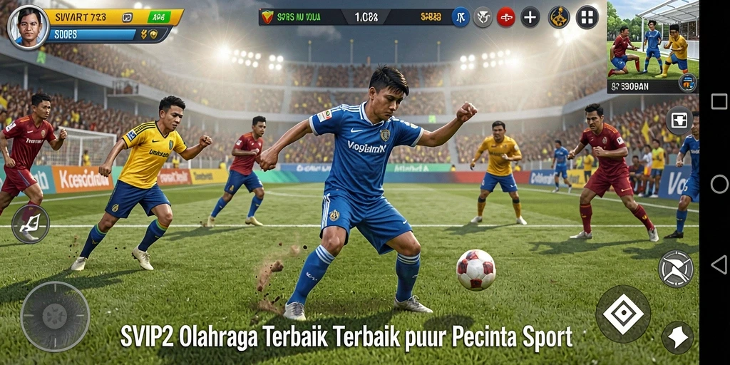 Screenshot menampilkan aksi olahraga seru dalam SVIP2.