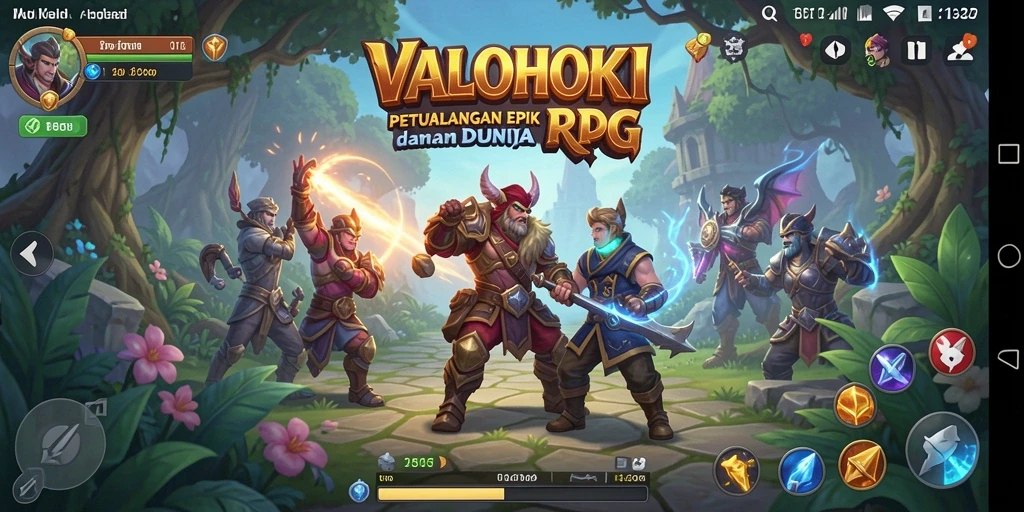 Tampilan gameplay epik dalam VALOHOKI yang memukau.