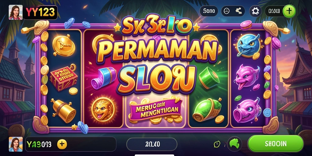 Screenshot gameplay YY123 menampilkan gulungan Slot yang penuh warna dan seru.