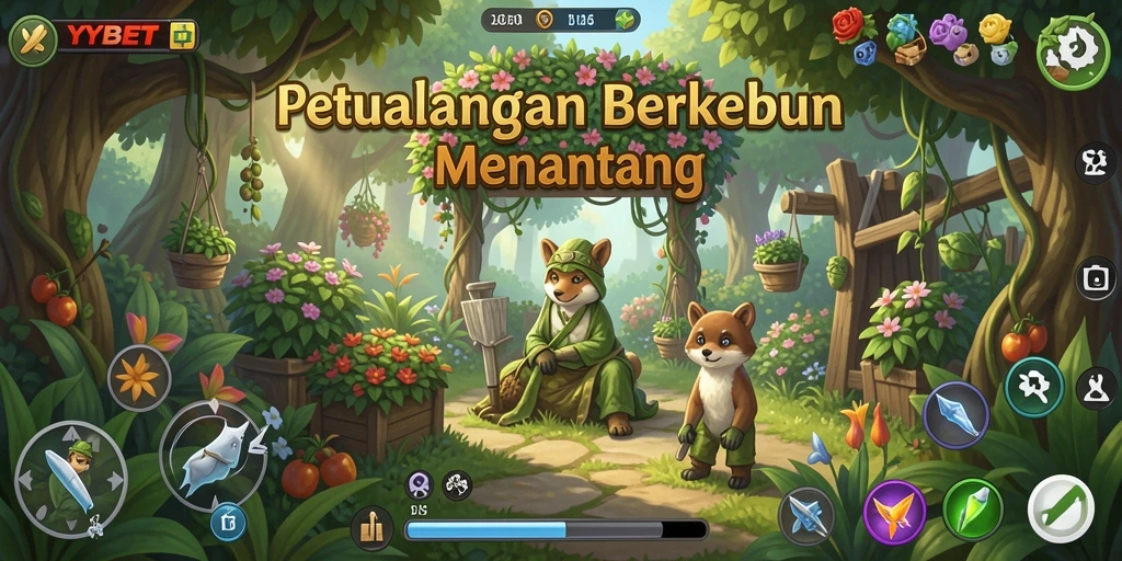 Tampilan menarik dari gameplay berkebun di YYBET.