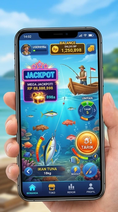 Tampilan utama aplikasi 898a dengan navigasi yang user-friendly.